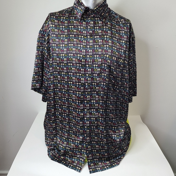 VTG Y2K Nicole Miller Mens Hawaiian Shirt Silk - Picture 13 of 14